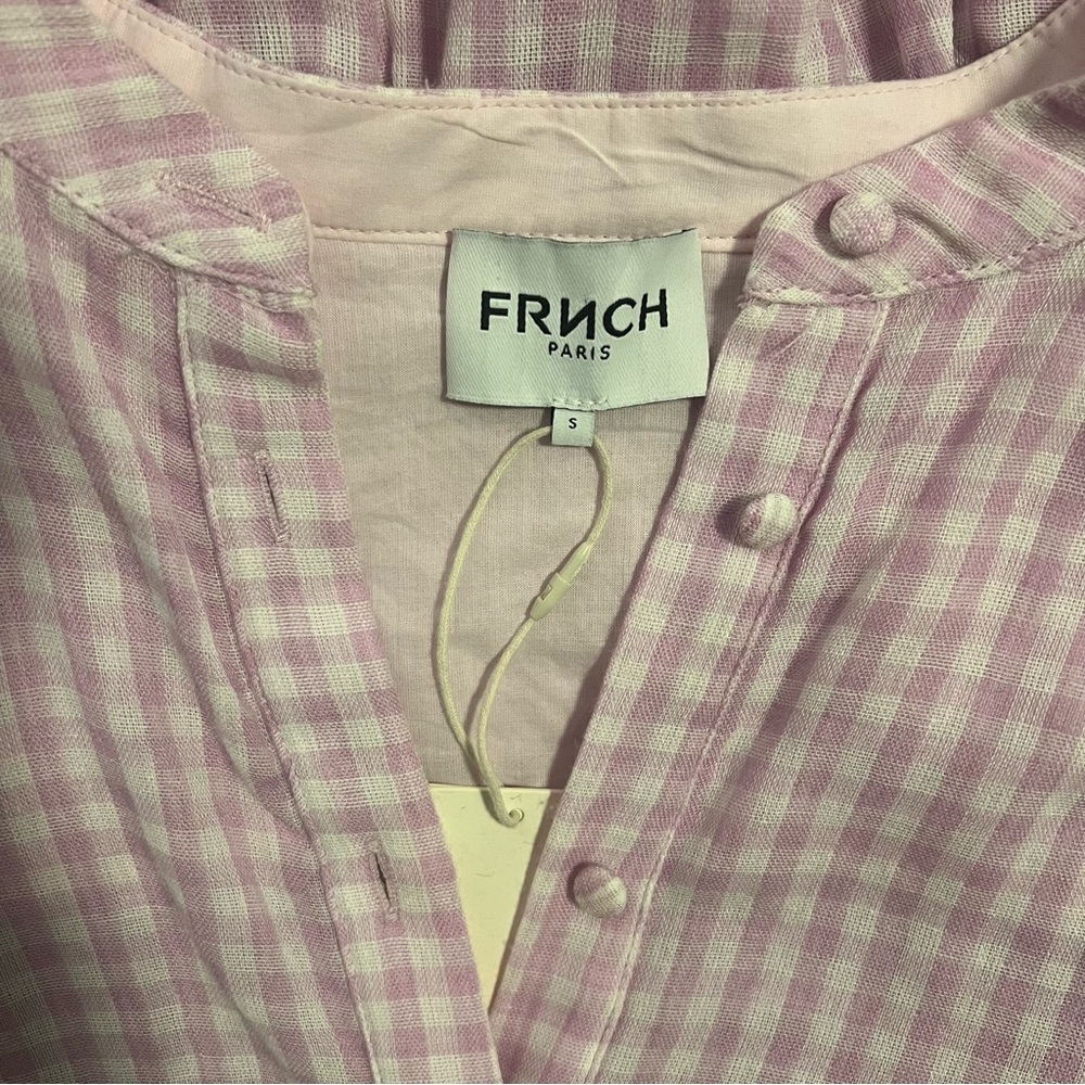 FRNCH Paris lavender gingham Dress - Picture 3 of 6